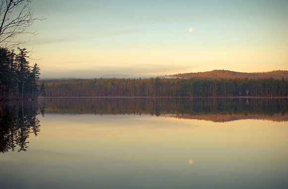 The Moon over Lake Chocorua